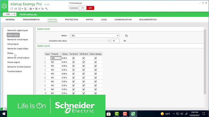 How to Change the Polarity of DI & DO in Easergy P3 Relay | Schneider Electric Support
