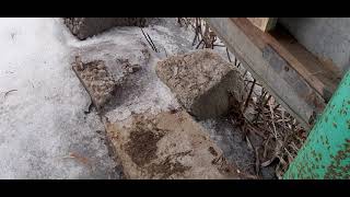 ОПИЛКОБЕТОН ЗИМОЙ 2021, СЛОМАЛСЯ !? SAW CONCRETE IN WINTER 2021, BROKEN!?