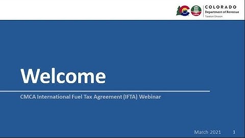 International Fuel Tax Agreement IFTA Webinar