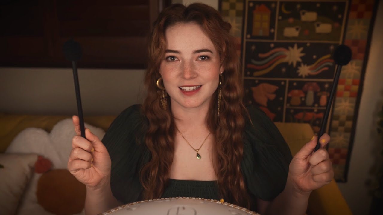 ASMR Guided Meditation | Fall Asleep Inside a Magical Greenhouse (tongue drum)