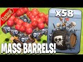 MASS SKELETON BARRELS ACTUALLY WORKS?! - Clash of Clans