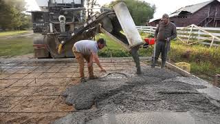 Pouring an apron in front of my garage |  Volumetric Concrete Mixer Ep.10