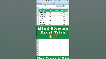🔥 Mind Blowing Excel Trick 🔥 #short #youtubeshorts #shorts #shortvideo #excel