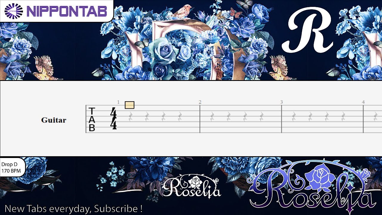 Guitar Tab Roselia R Bang Dream バンドリ ギター Tab譜 Chords Chordify