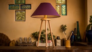 ▶️ Cómo Hacer Lámpara de Madera Estilo Minimalista 💡 DIY Wooden Lamp