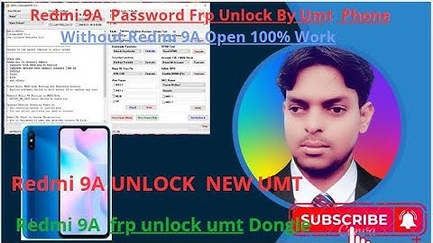 Redmi 9A Password Frp unlock By Umt Dongle/New Security Unlock Phone 2025 By UMT Frp 100% Reset