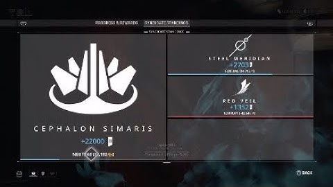 One Mission 22k Standing (Cephalon Simaris) | Warframe PS4