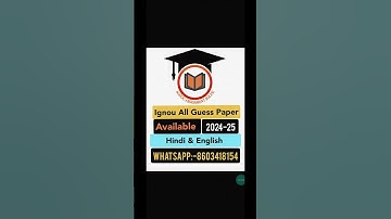 Ignou guess paper available 2023-24-25 WhatsApp:-8603418154.In English & Hindi