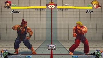 AKUMA VS KEN CPU VS CPU Ultra Street Fighter IV  (Hardest AI)