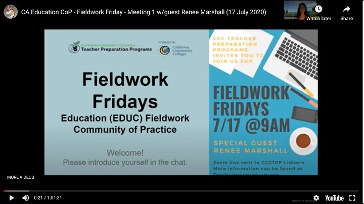 CA Education CoP - Fieldwork Friday - Meeting 1 w/...