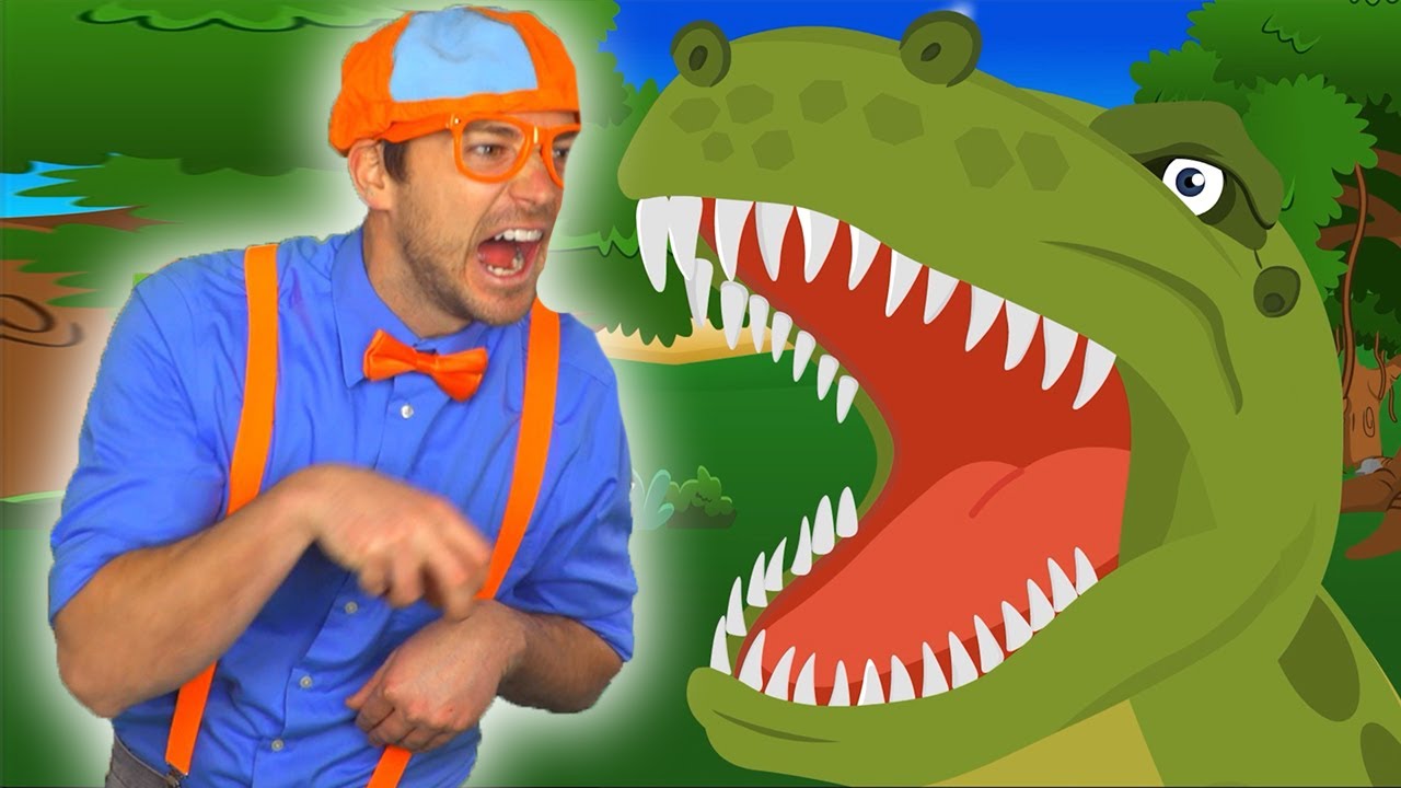 The Scary Dinosaur Song! - Blippi - Educational Videos For Kids - Jurassic Dinosaur Videos!