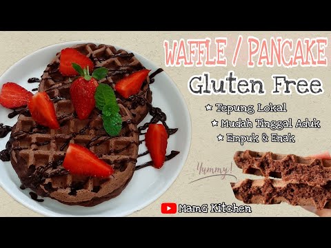 WAFFLE / PANCAKE Gluten Free | Mudah & Enak (Tanpa Premix)