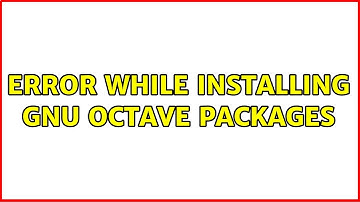 Ubuntu: Error while installing GNU Octave packages