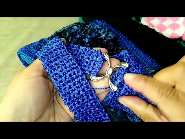 Tutorial asas para bolso tejido a crochet - Crochet handle for bag💜Mayelin  Ros -…