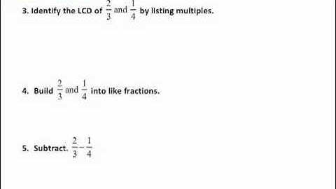 Chapter 2.4 GST Basic Math - Adding and Subtracting Fractions