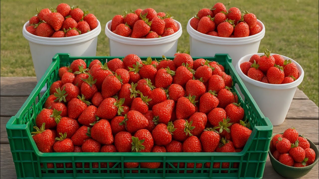 موسم الفراولة بدا! هكا نحتفظ بيها طازجة للعصير، الآيس كريم، المعجون والتارت حتى بعد شهور
