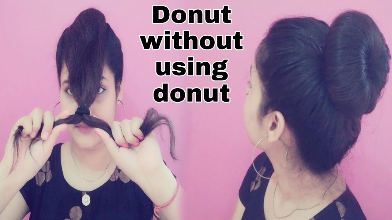 HIGH DONUT BUN WITHOUT USING DONUT / DONUT STICK A NEW WAY TO CREATE MESSY HEIGH BUN PIKU PRIYA