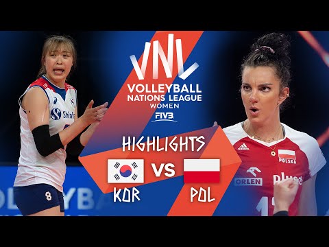 Korea vs. Poland - FIVB Volleyball Nations League - Women - Match Highlights, 31/05/2021