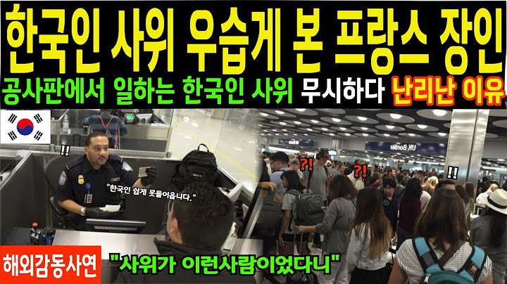 [해외감동사연] 프랑스 상류층 부부, 한국 여권 가진 기술자 사위 무시하다 VIP 대접받자 공항에서 난리난 상황