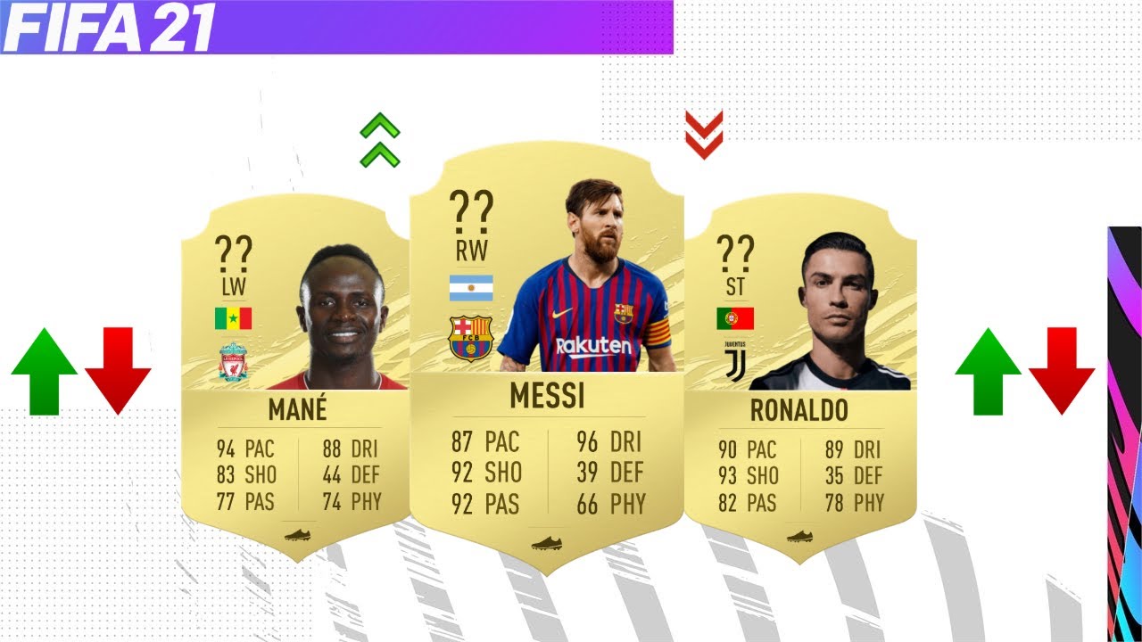 FIFA 21 TOP 20 PLAYER RATINGS!!🔥🔥🔥🔥 FT. MANE,MESSI,RONALDO...