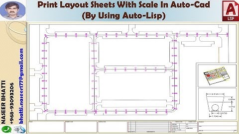 Print Layout Sheet With Scale In Auto Cad (By Using Lisp) | Print Sheet with Scale in AutoCAD