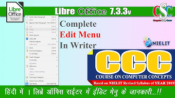 Edit Menu in LibreOffice Writer | Comparison with MS Word | All Advance Option In Hindi with example