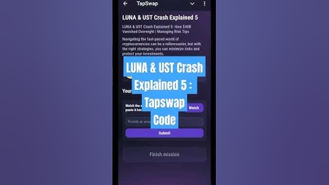 LUNA & UST Crash Explained 5  || Tapswap Code