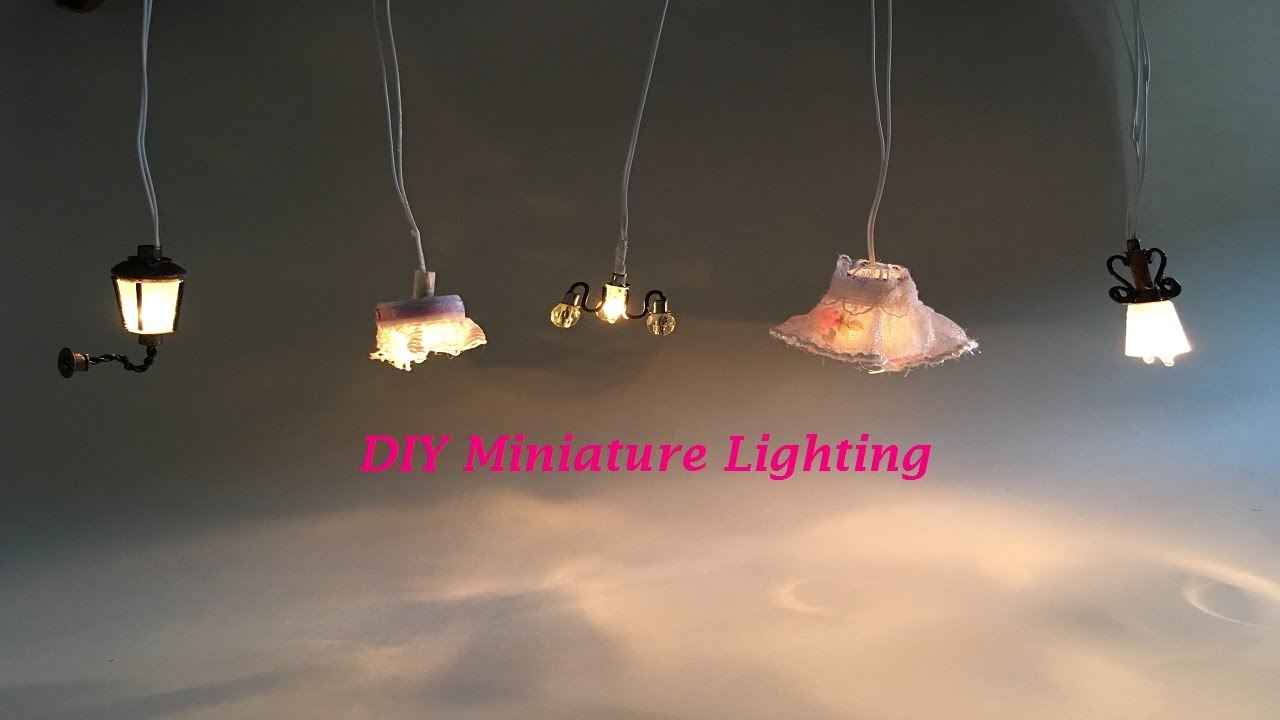 Mobestech Dollhouse Miniature Hanging Lamp Dollhouse Living Room Funiture for Kids DIY with Battery 