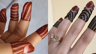 تصميم جديد فريد لغطاء الإصبع | تفاصيل اصابع الحناء | mehndibyhayat