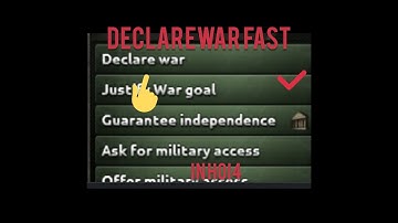 How to declare war fast in Hearts of iron (HOI4)