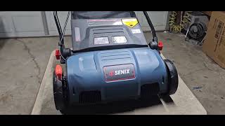 Senix sce13-m dethatcher scarifier unboxing and install