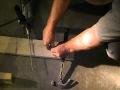 An easy way to anchor a wooden wall to a concrete floor. An easy way to anchor a wooden wall to a concrete floor.