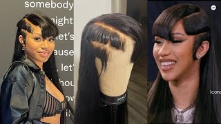 It’s giving scalp….CARDI B / TOKYO STYLES  MULLET HAIRCUT STEP BY STEP TUTORIAL with A CLOSURE !!!!!