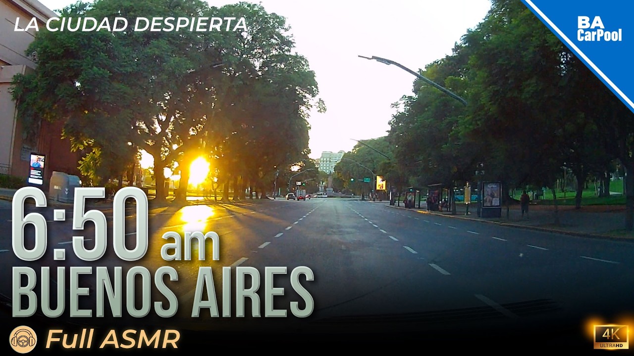 6:50 AM en Buenos Aires | Antes del Tránsito | Belgrano → Microcentro | Full ASMR
