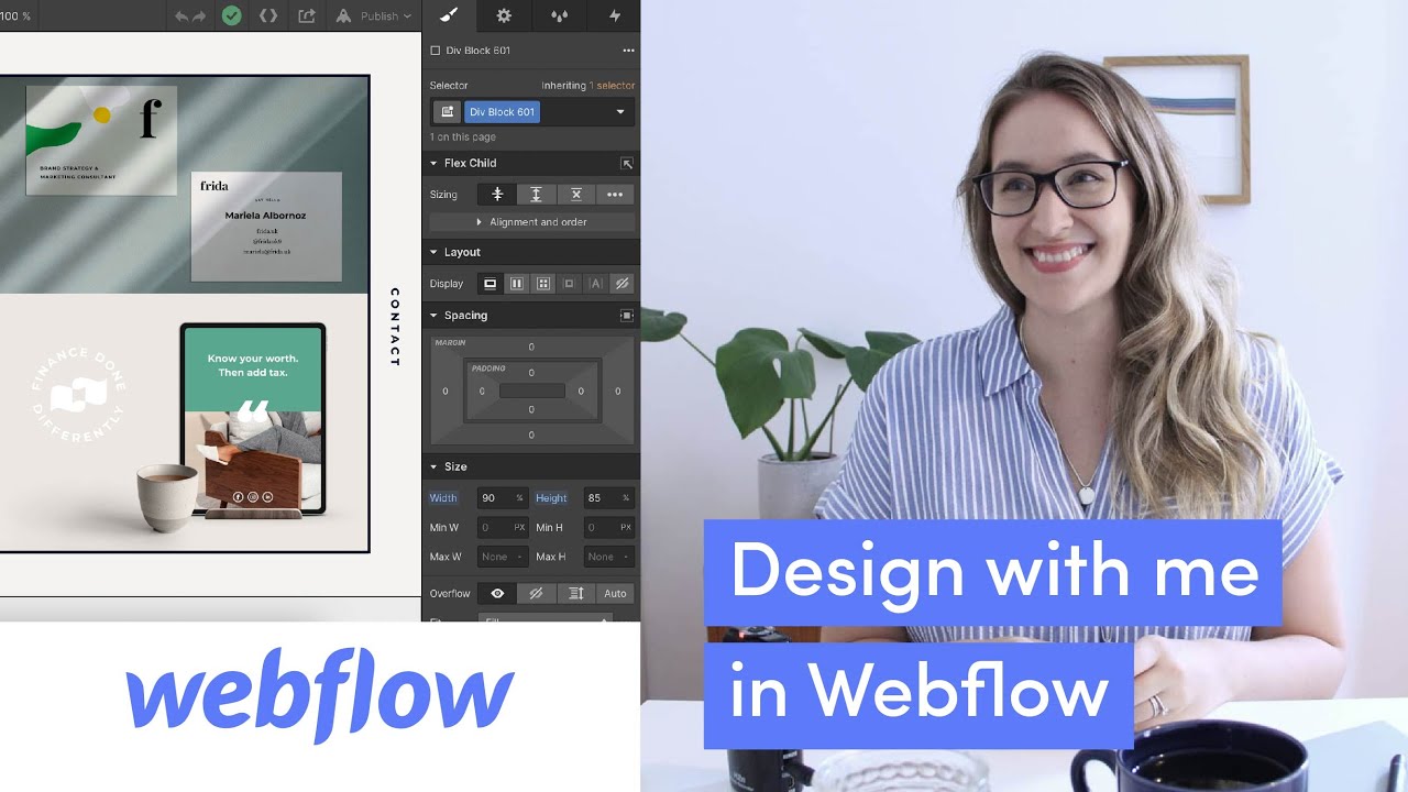 Portfolio design in Webflow | Design with me | Agency Academy - YouTube