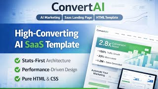 High-Converting AI Marketing SaaS Landing Page Template | HTML Demo
