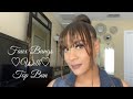 How To : Faux Bangs with Top Bun !