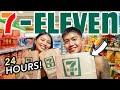 Eating at PHILIPPINES 7-ELEVEN for 24 HOURS! 🇵🇭