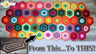 A Modern Twist on this Vintage Hexagon Rug Pattern!