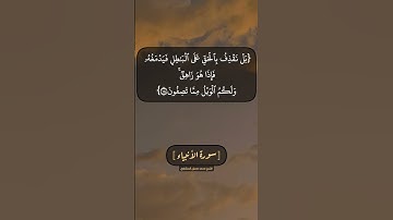 سورة الأنبياء الآية ١٦ الى ١٩ بصوت الشيخ محمد صديق المنشاوي