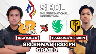 RRQ KAITO VS FALCONS AP BREN GAME 1 IESF SIBOL SELEKNAS PH! - RRQ KAITO VS AP BREN - ROSTER BARU