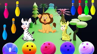 Kids Can Learn Animal Names With This Fun Bowling Ball Adventure!