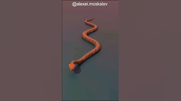 3d Blender snake slithering animation, armature rig #shorts, #animation, #rigging, #visualart #3dart
