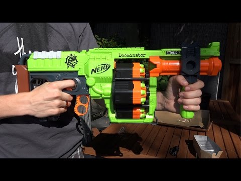 Nerf Zombie Strike Doominator! Épica Shotgun Estilo Minigun 