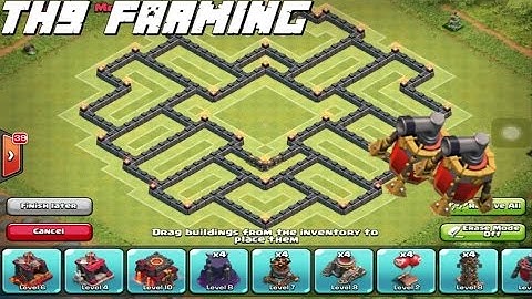 Clash of Clans | Th9 Dark Elixir Farming Base with 2 Air Sweepers (2015)