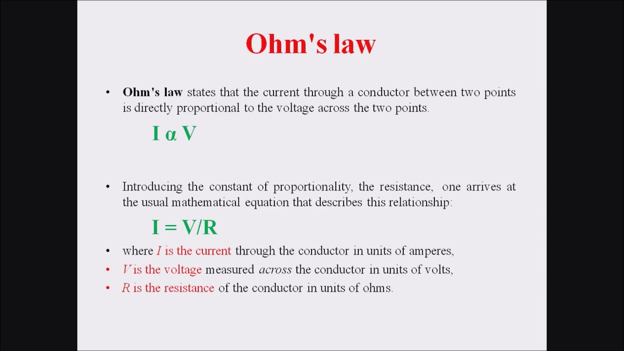 Ohms Law Malayalam Youtube