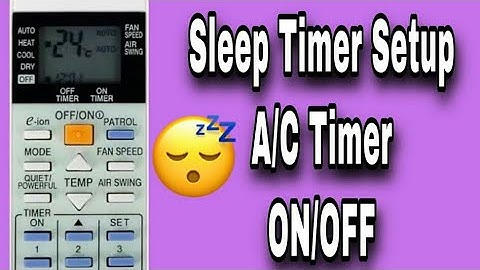 panasonic ac: sleep timer setup | ac timer on/off