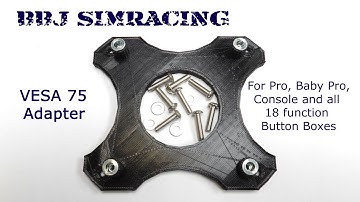 BBJ SimRacing VESA 75 Adapter for Pro and 18 function Button Boxes