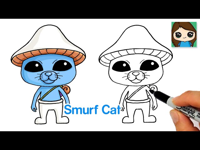 How to Draw Smurf Cat 