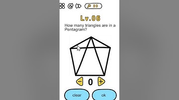 How many triangles are in a pentagram Level 6 Brain Out Game #braingames #game #gameplay #games